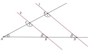 Twierdzenia matematyczne w liceum na maturę - twierdzenie Talesa